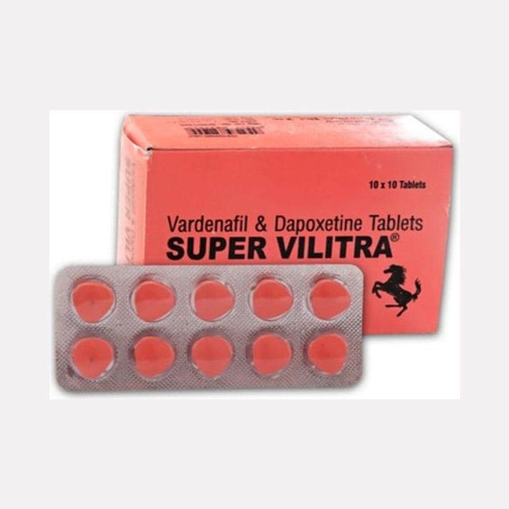 Super Vilitra 80 Vardanafil-20mg Depoxetine Hidrochloride-60mg 10tab
